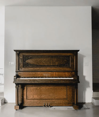 An upright piano can find a new life through furniture reuse